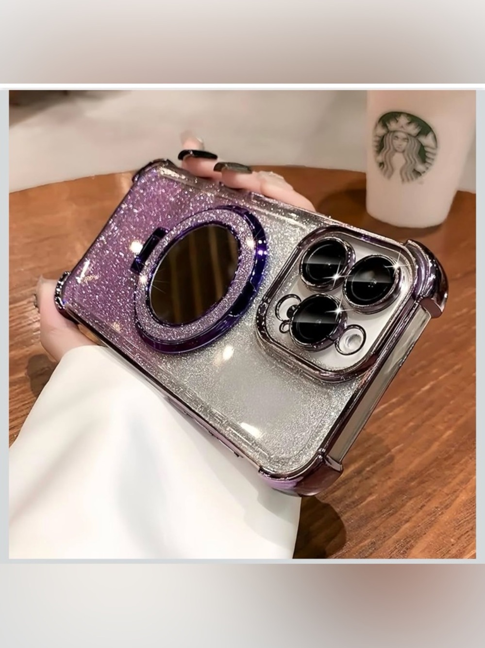 iPhone 17 Pro Case Sparkling Purple Magnetic Glitter Brand New